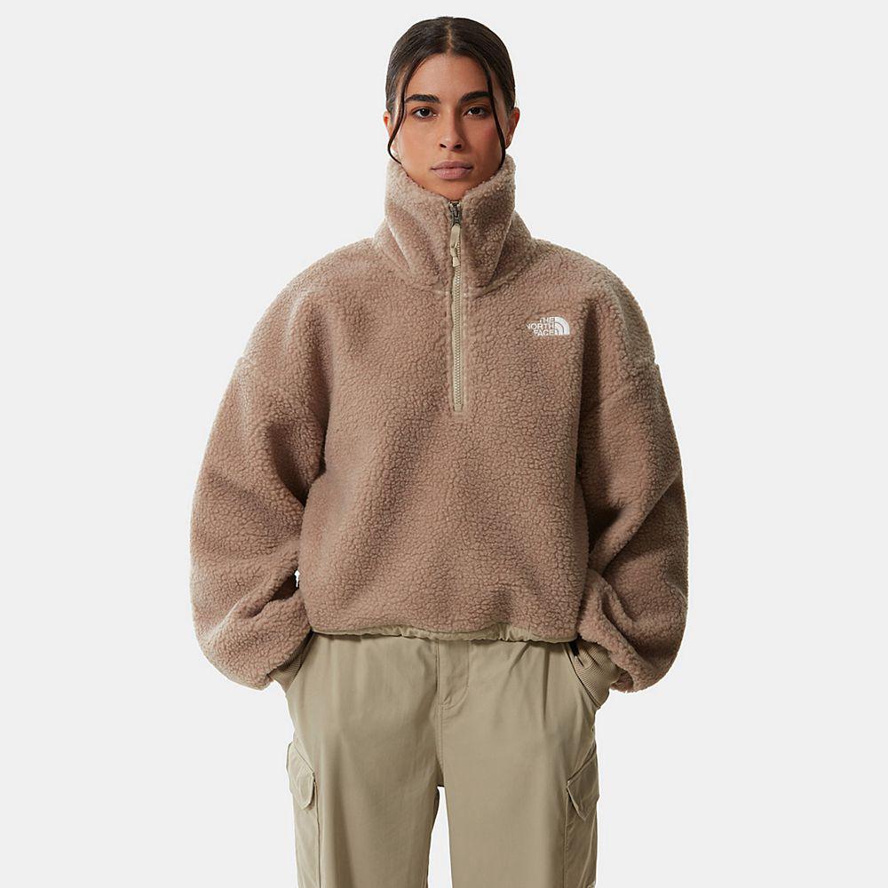 The North Face Platte Sherpa Γυναικεια Fleece - Χακί (YLES51276)